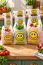 Smiley Face Patterned Roll Bag Medium Size 1 Roll (150 Pieces) 24X49Cm