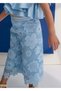 Girl's Top and Bottom Pants Set Blue - 3