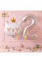 White Cat 2 Years Birthday Balloon Set White Cat White Kitty Concept Party Balloon Set White Cat Theme