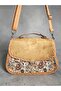 Authentic Patterned Suede Cover Hand and Shoulder Bag - 2