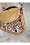 Authentic Patterned Suede Cover Hand and Shoulder Bag - 4