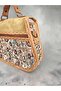 Authentic Patterned Suede Cover Hand and Shoulder Bag - 5