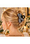 Zircon Stone Pearl Row Velvet Coated Black Color Bow Model 8cm Latch Buckle