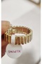 Xuping Stainless Tarnish Resistant Gold Zircon Stone Ring - 3