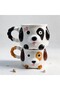 Relief Pattern 15 Different Models 2-Piece Mug, Hand-Crafted, 2D 360 Degree Patterned