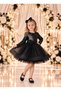 Girl's Long Sleeve Sequin Velvet Dress, Tulle Party and Birthday Dress - 2