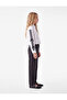 Cotton Bow Tie Long Sleeve Classic Collar Poplin Crop Shirt - 3