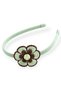 Button Detailed Flower Hair Crown - Children's Crown - Handmade