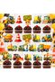23 Pieces of Speech Bubbles, Cupcake Toothpicks, Construction and Engineering Machinery Themed - 4