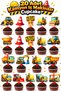 20 Pieces Truck Construction Machinery Themed Cupcake Picks Construction and Construction Machinery Themed Cocktail Picks Engagement Birthday Cocktail Invitation and Presentation Cake Decoration Ornament Thick Paper