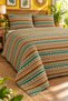 Ethnic Pattern Double Printed Pique (200x220 Cm) Brown - 6