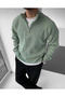 Men's Sweater Half Zipper Detailed Knitwear - 2