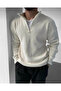 Men's Sweater Half Zipper Detailed Knitwear - 2