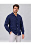 Men's Striped Crepe Fabric Long Sleeve Shirt - Comfortable Fit - 2