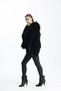 Thecla Plush Fur Black Short Coat - 5