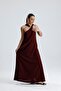 Julia Long Wide Linen Dress with Neck Buckle Detail - 4