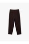 Carrot Cut Fabric Trousers with Accessory Detail - 4