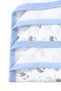 Teddy Bear Patterned Combed Cotton Single Layer Cream Light Blue Baby Blanket (80X80 cm) - 5