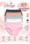 Corded Fabric Ribana Cotton Women's Panties Mink 5 Pieces - 2