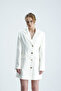 Soare White Jacket Dress with Back Tie