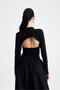 Sofia Backless Black Women's Bodysuit with Ring Detail - 4