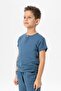 Short Sleeve Western Summer Muslin Boys' Tshirt Indigo Indg - 2