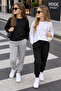 Mnk Sport - Black Gray Men's Sweatpants with Pockets 2 Pcs - 2