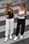Mnk Sport - Black Gray Men's Sweatpants with Pockets 2 Pcs