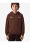 Long Sleeve Three Thread Hooded Printed Sweatshirt with Kangaroo Pocket Detail - 2