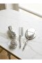 Luxury Mirror Comb Set Shiny Silver (Flower Bouquet)