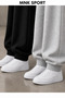 Mnk Sport - Black Gray Men's Sweatpants with Pockets 2 Pcs - 4