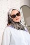Patchwork Patterned Twill Scarf 90X90 – Silky Texture, Lightweight and Flowy - 2