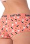 Cotton Lycra Flexible Fabric Printed Couple Boyshort Set of 3 Women's Panties - 3