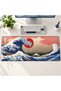 Gaming Mouse Pad with Japanese Wavy Design XXL Size 800 x 300 mm