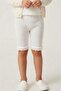 3-Pack Women's White 100% Cotton Heart-Shaped Lace Long Shorts Panties - 7