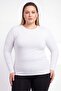 Women's Plus Size Crew Neck Long Sleeve Bodysuit - Cotton Lycra, Stretchy and Comfortable Fit - 3