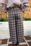 Plaid Pattern Pleated Loose Pants - 4