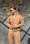 Men's 3 Thread Yarn Embroidered Sweatshirt with Stand Collar and Half Zipper Sun208 - 4
