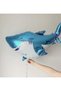 Shark Theme Balloon 3rd Birthday Balloon Set, Shark Themed Balloons and Navy Blue Number Balloons - 3