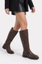 Women's Date Flat Sole Buckle Boots - Brown - 5