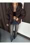 Hooded Inflatable Coat with Velcro Detail and Pockets, Brown - 4