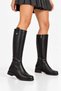 Black Crocodile Buttoned Modern Women's Boots 142501