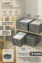 3 Pieces Foldable Closet Organizer Box 45X30X20 cm |   Clothing and Garment Organizer Storage Box Multi-Purpose Basket Color: Anthracite Fabric - 8