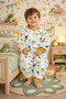 Dinosaur Patterned Fiber Filled 2 Tog Children's Sleeping Bag