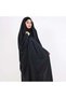 Abaya Ras Plain Black Silk Fabric Textile - Size 145 - 4