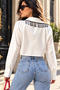 Women's Collar Tassel Bead Detailed Shirt - 2
