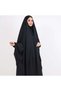 Abaya Ras Plain Black Silk Fabric Textile - Size 145