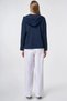 Hooded Rayon Sweatshirt Dark Navy Blue - 5