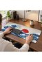 Gaming Mouse Pad with Japanese Wavy Design XXL 800 x 300 mm - Extended Mouse Pad with Japanese Aesthetic Design and Stitched Edges, Anti-Slip and Waterproof Mouse Pad for Gaming, Office, and Home - 4