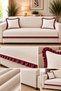 90X200 cm Minimal Ruffle Sofa Cover and 2 Pieces 40X40 cm Throw Pillow Covers Set - 2